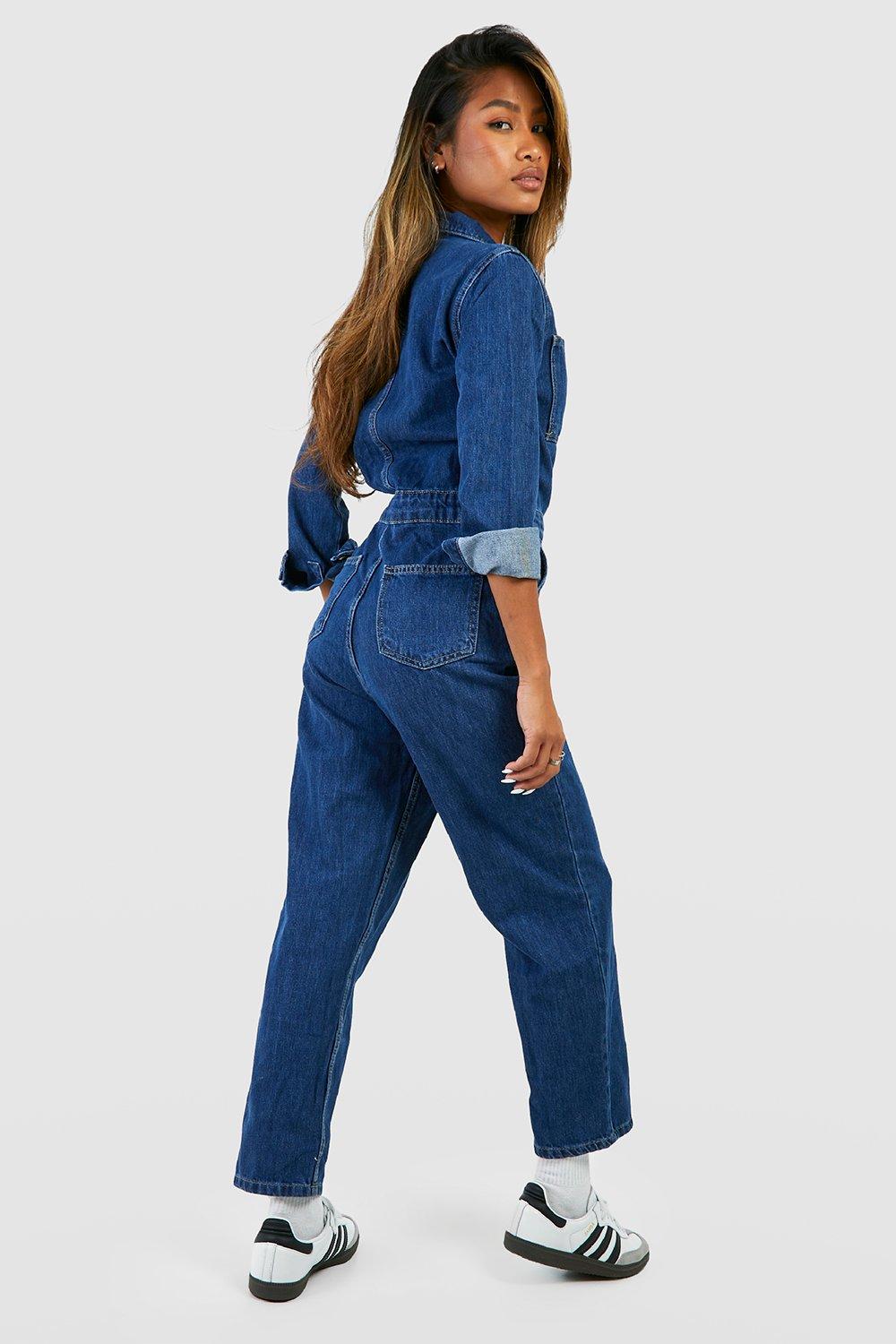 Navy blue boiler suit womens online